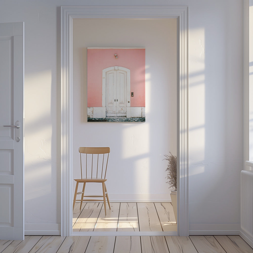 La porta bianca di Lisbona | Stampe su Tela