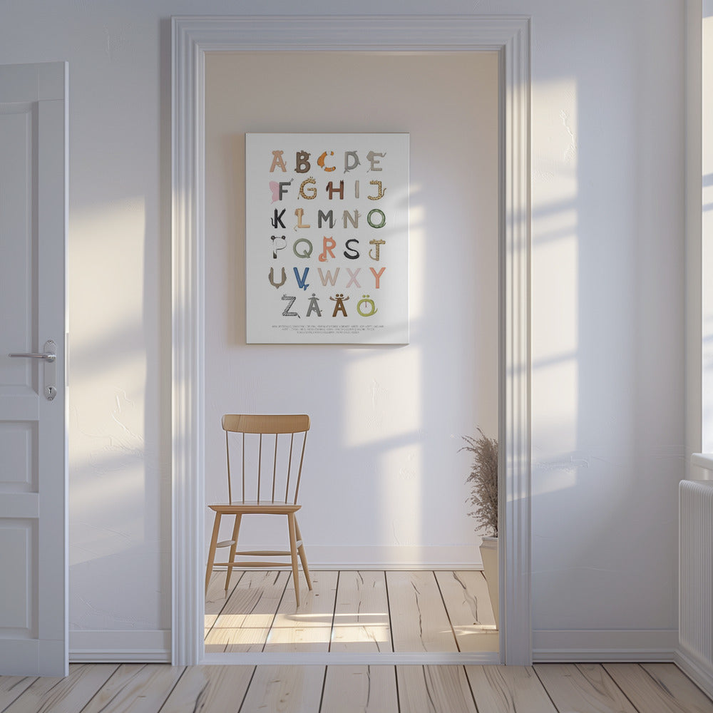 Djurbokstäver | Canvas