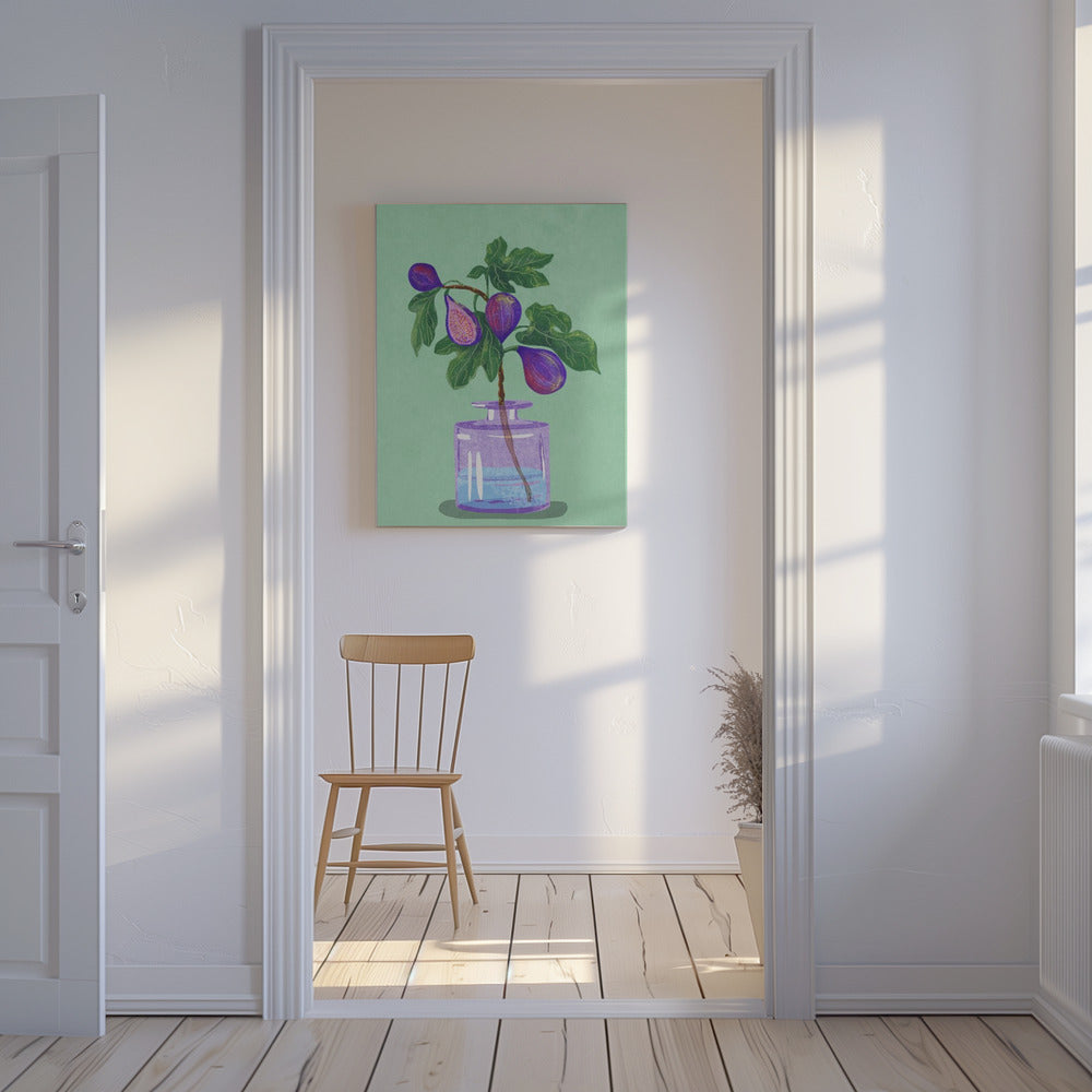Figs Branch In Vase | Canvas