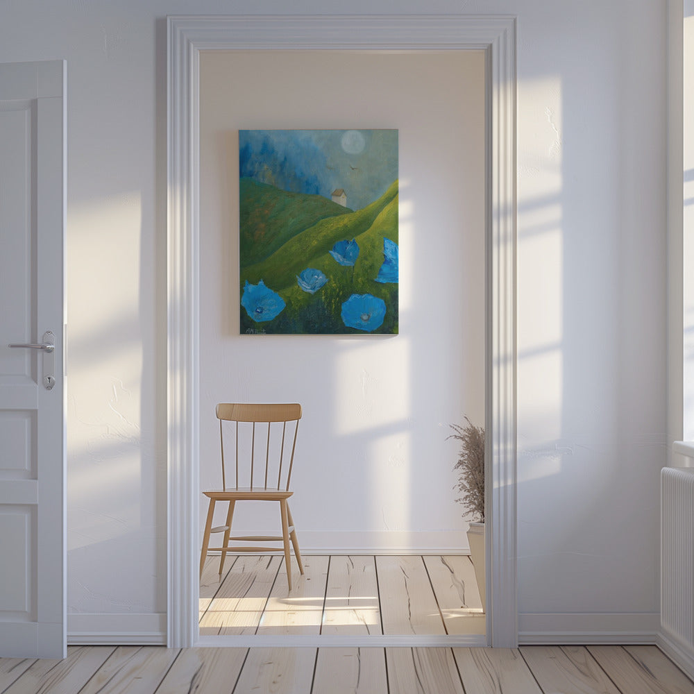 Blue In the Fields | Canvas