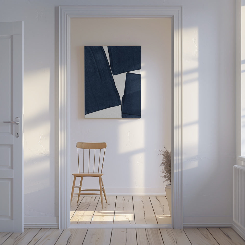 Minimalistisk maleri blå III | Lerretsbilder