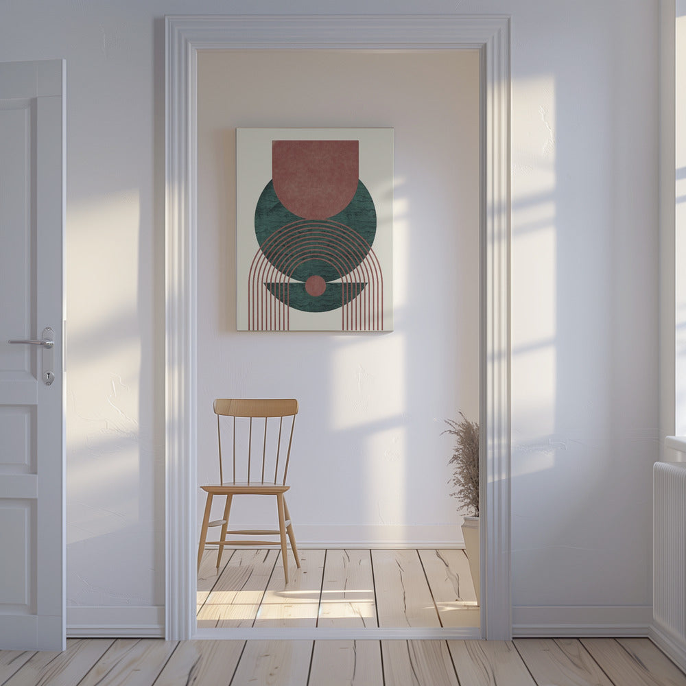 Akvamarin marmor geometrisk design | Lærredsbilleder