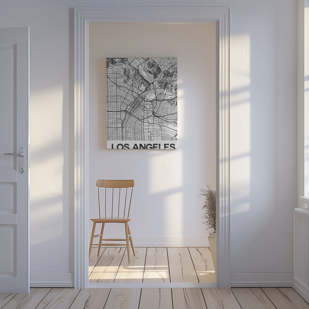 Los Angeles Biały | Wydruki na łótnie