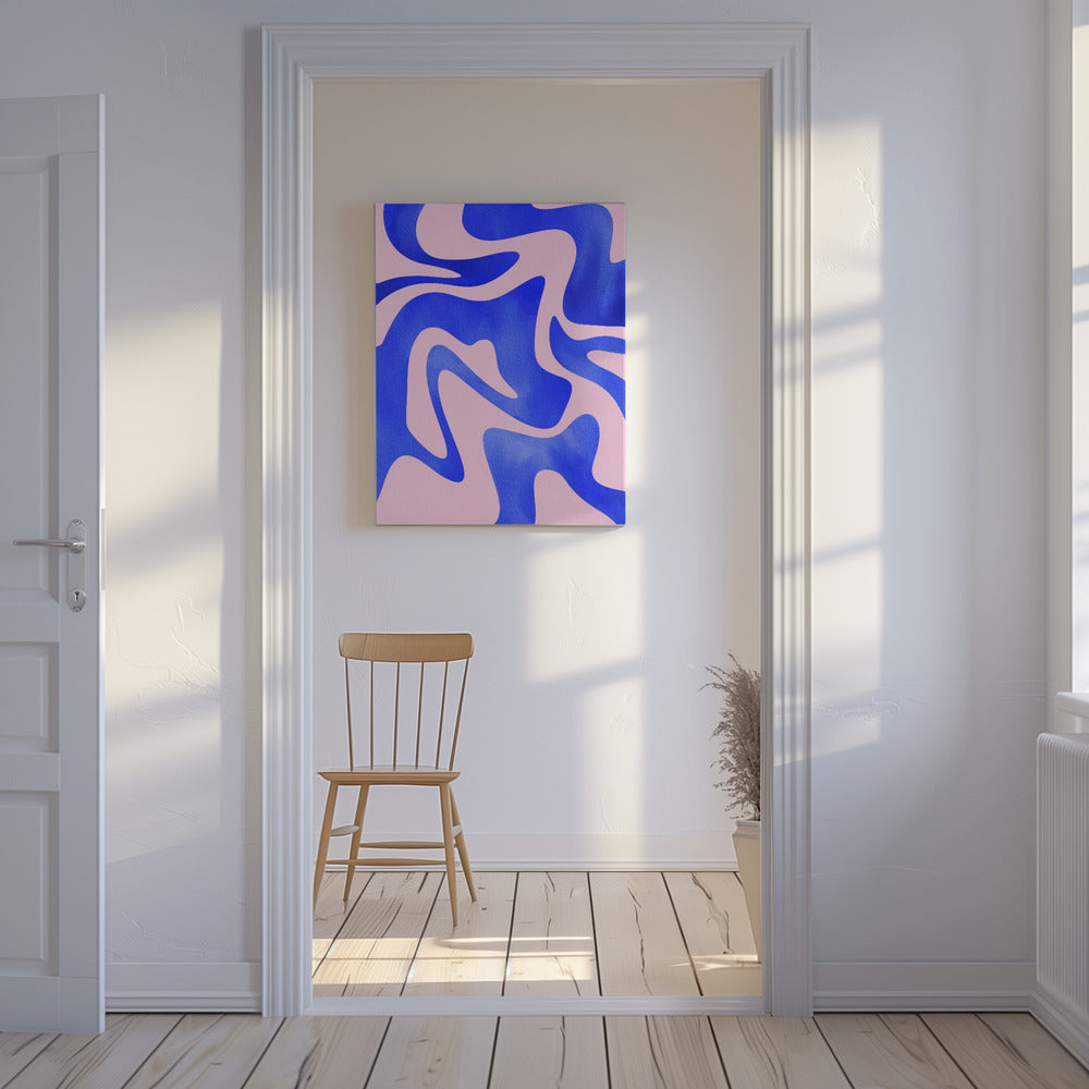 Onda blu astratta | Stampe su Tela