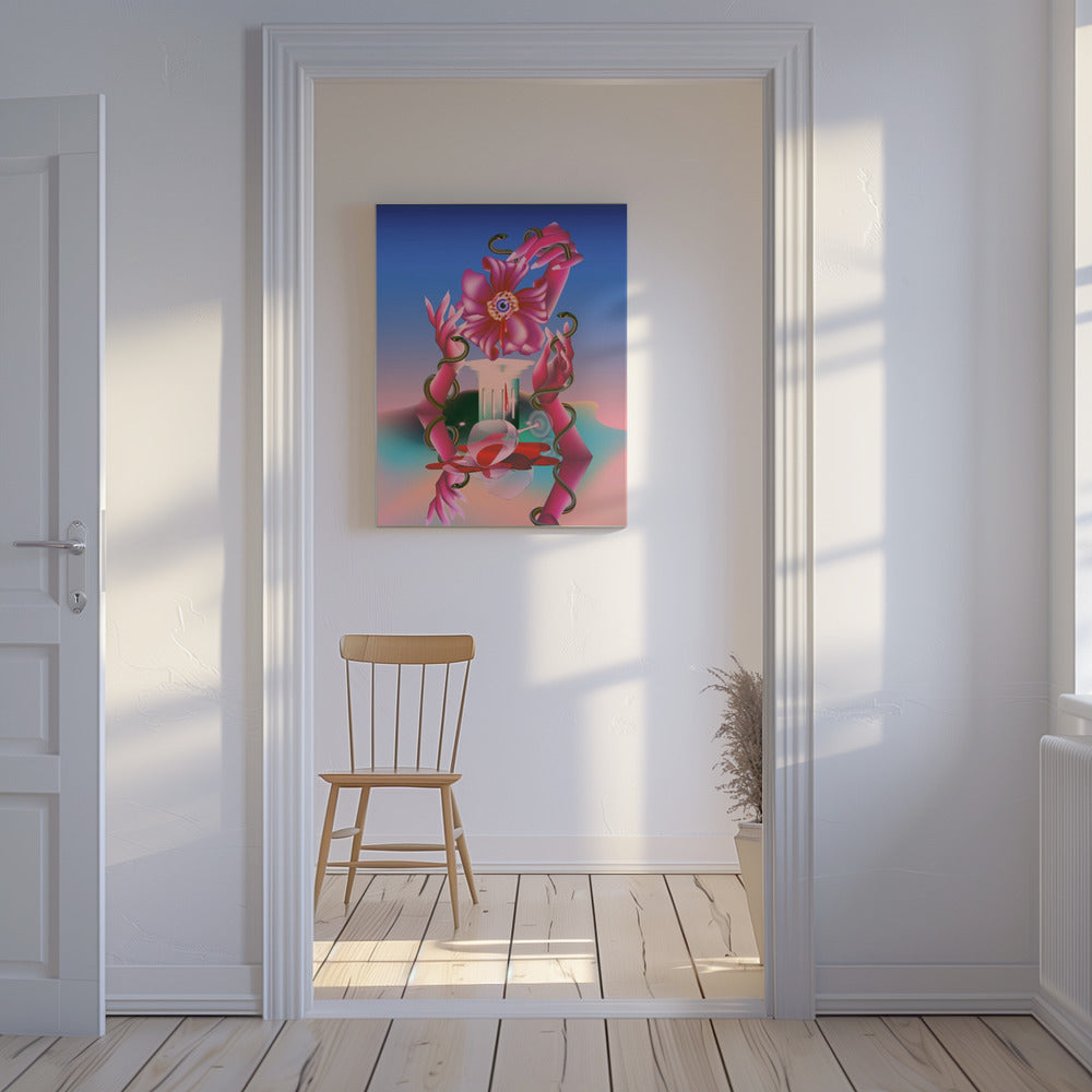 Flower On a Pedestal | Canvas