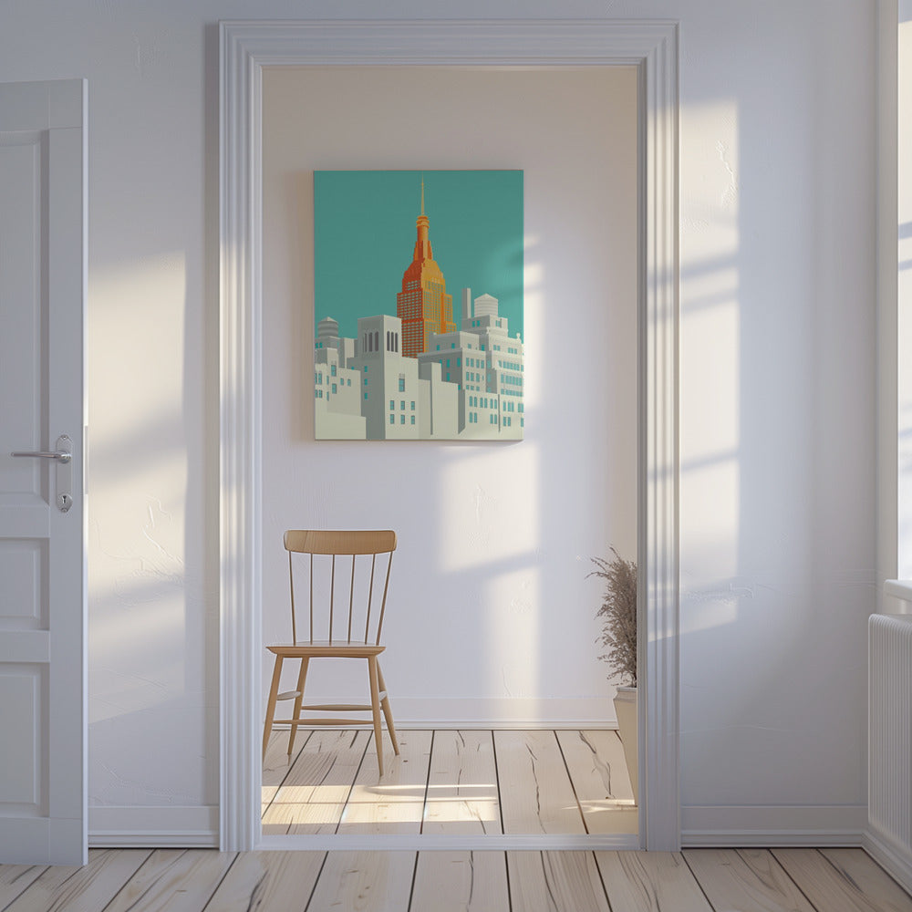 New Yorkin näkymä ylängöltä | Canvastaulut