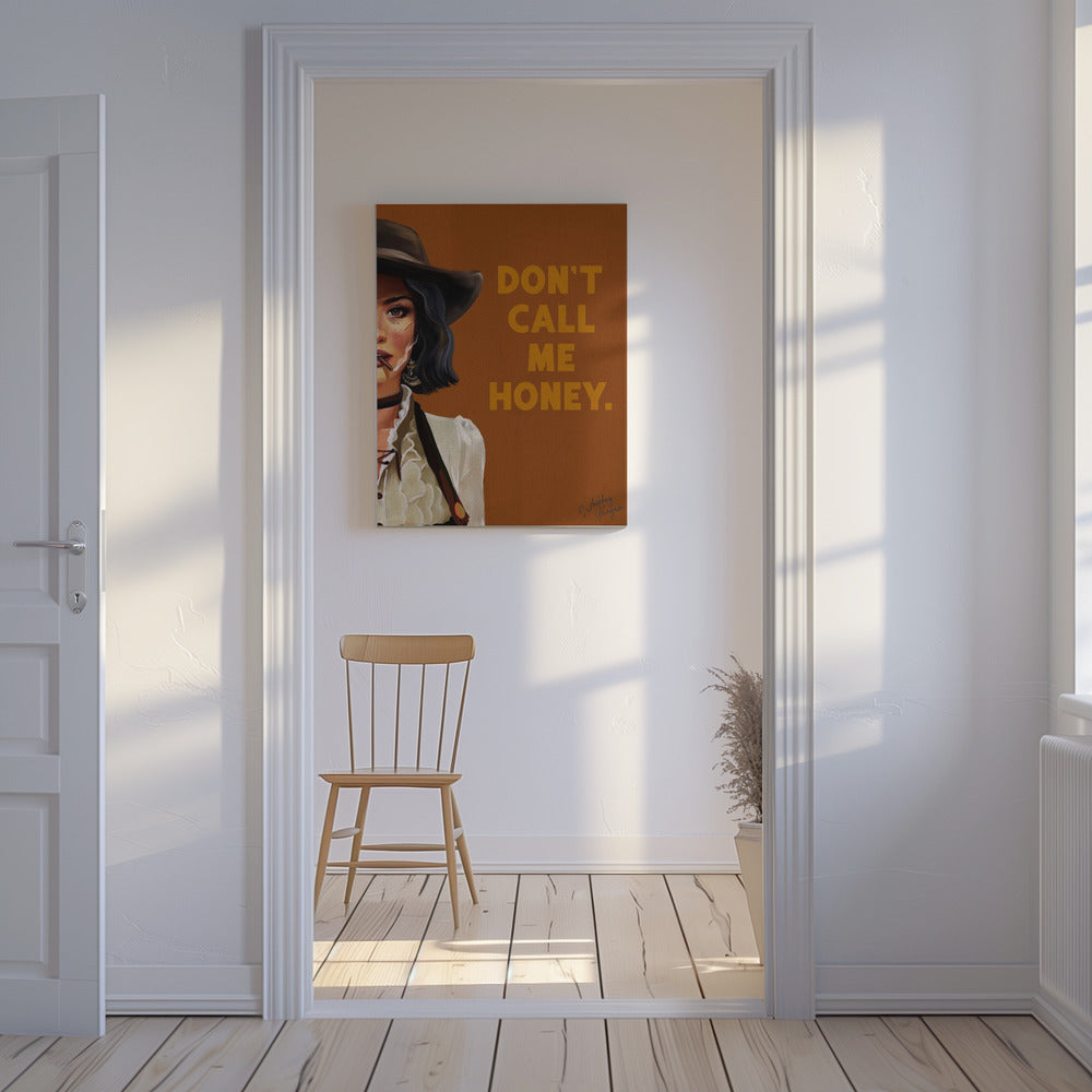 Ne m'appelle pas chérie, art de cow-girl western badass | Tableaux sur Toile