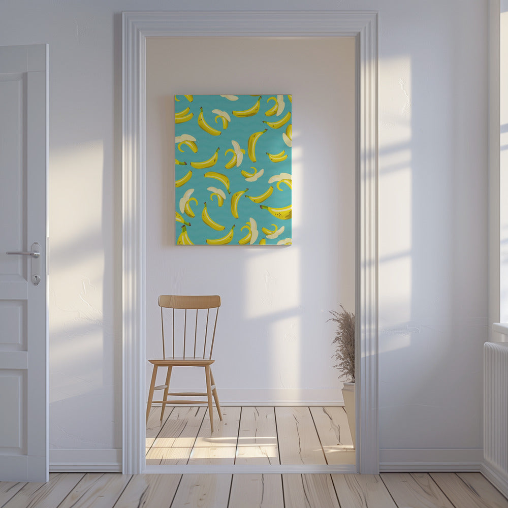 Playful Pattern Of Yellow Bananas | Canvas