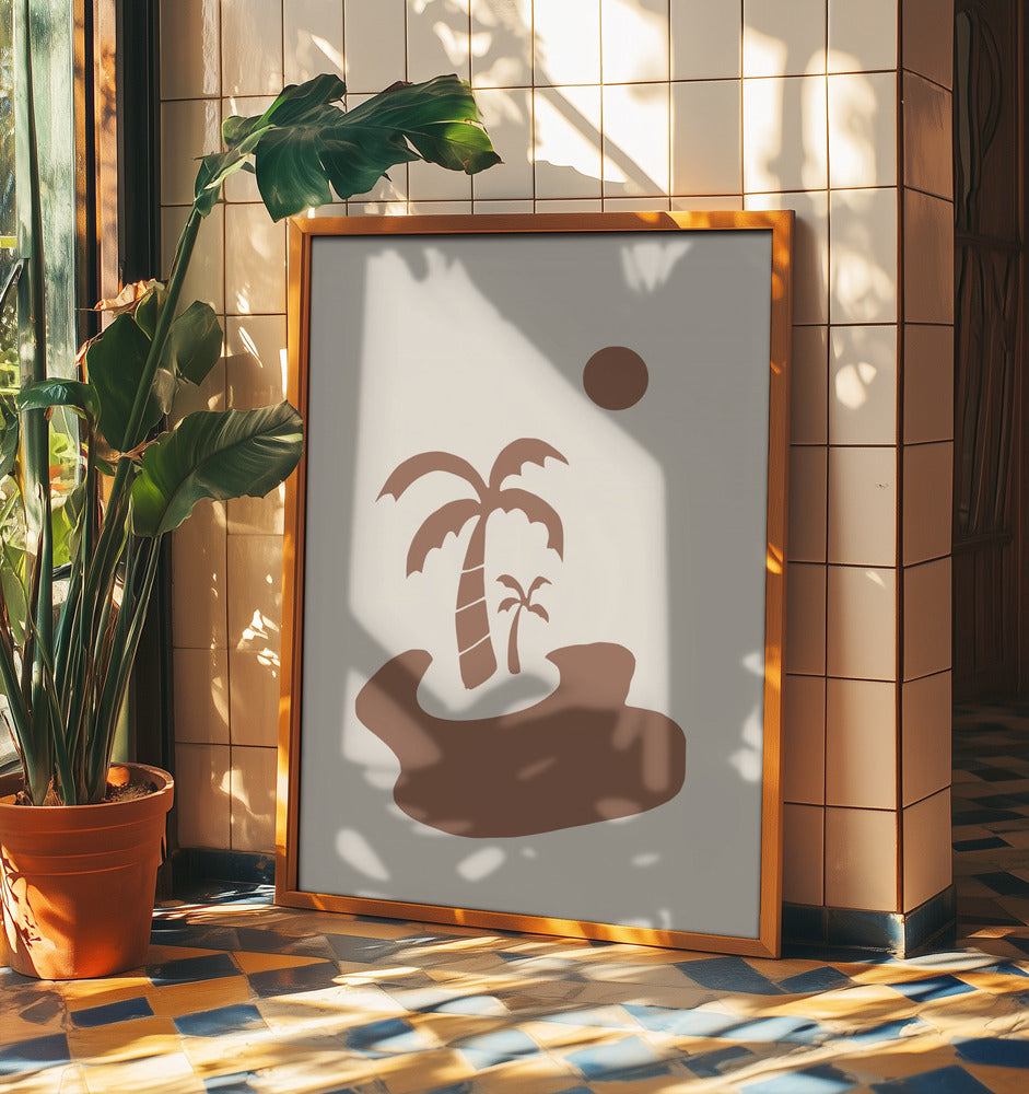 Minimal Island In Earth Tone | Poster
