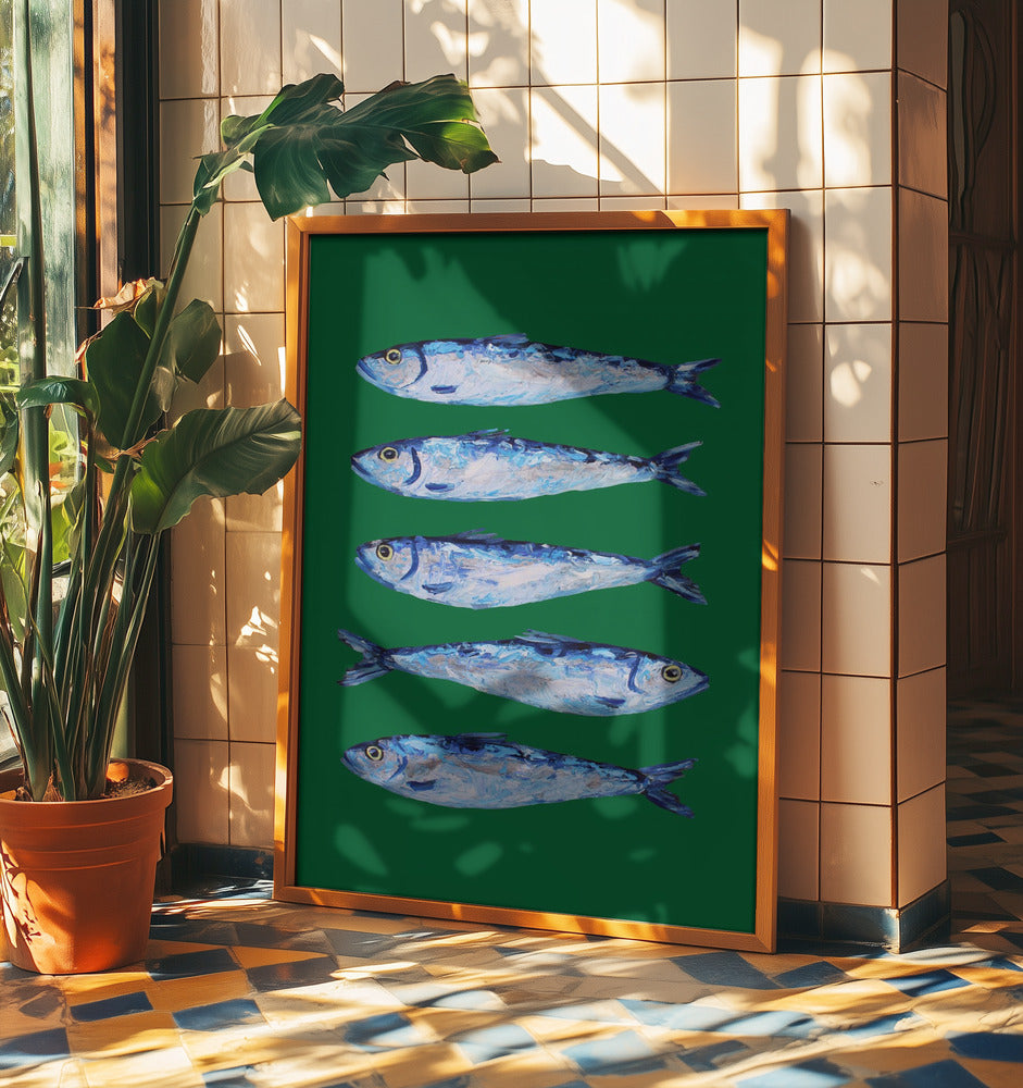 Sardines Forest Green | Poster