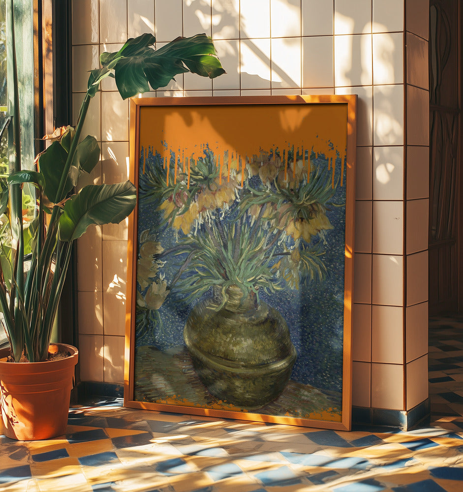 Collage Sonnenblumen und der Spritzer Van Gogh | Poster