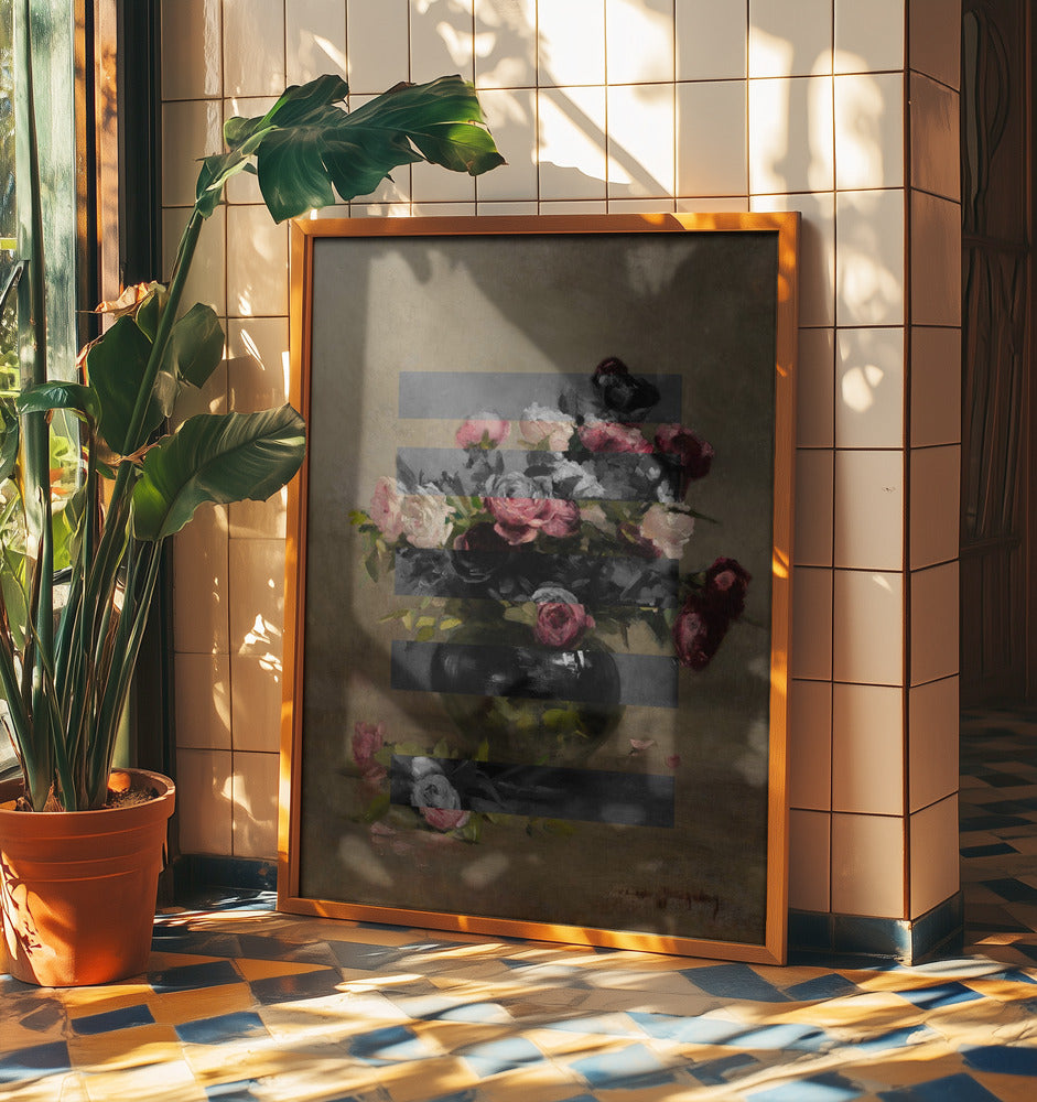 Blumenstrauß aus Vintage-Ölgemälden, Collage | Poster