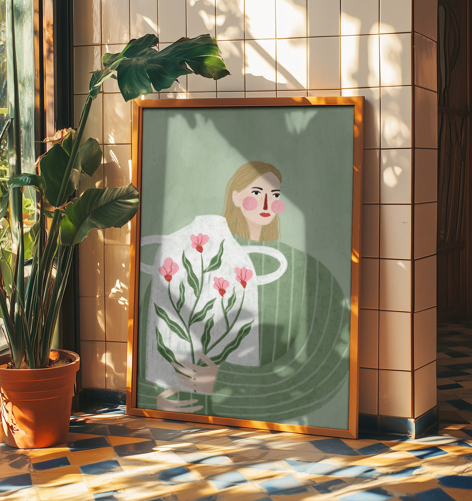 The Woman With Pink Vase | Poster