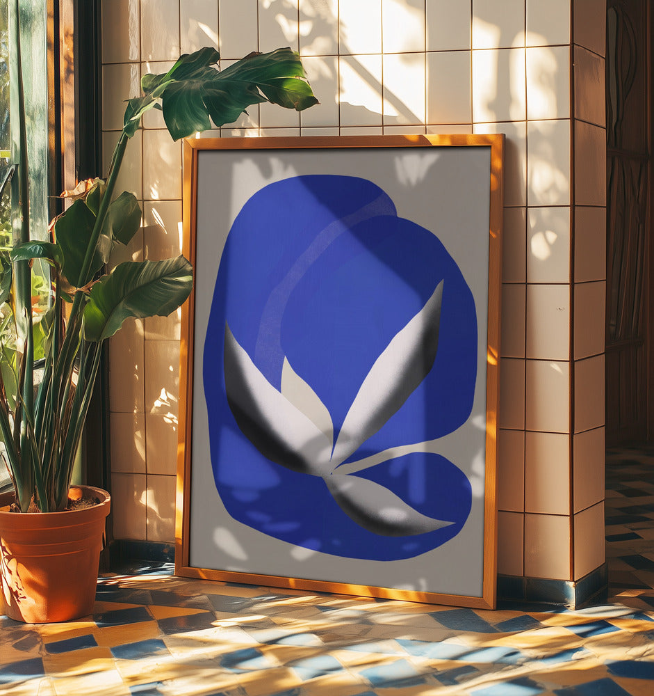 Liquid cobalt blue abstraction 02 | Poster