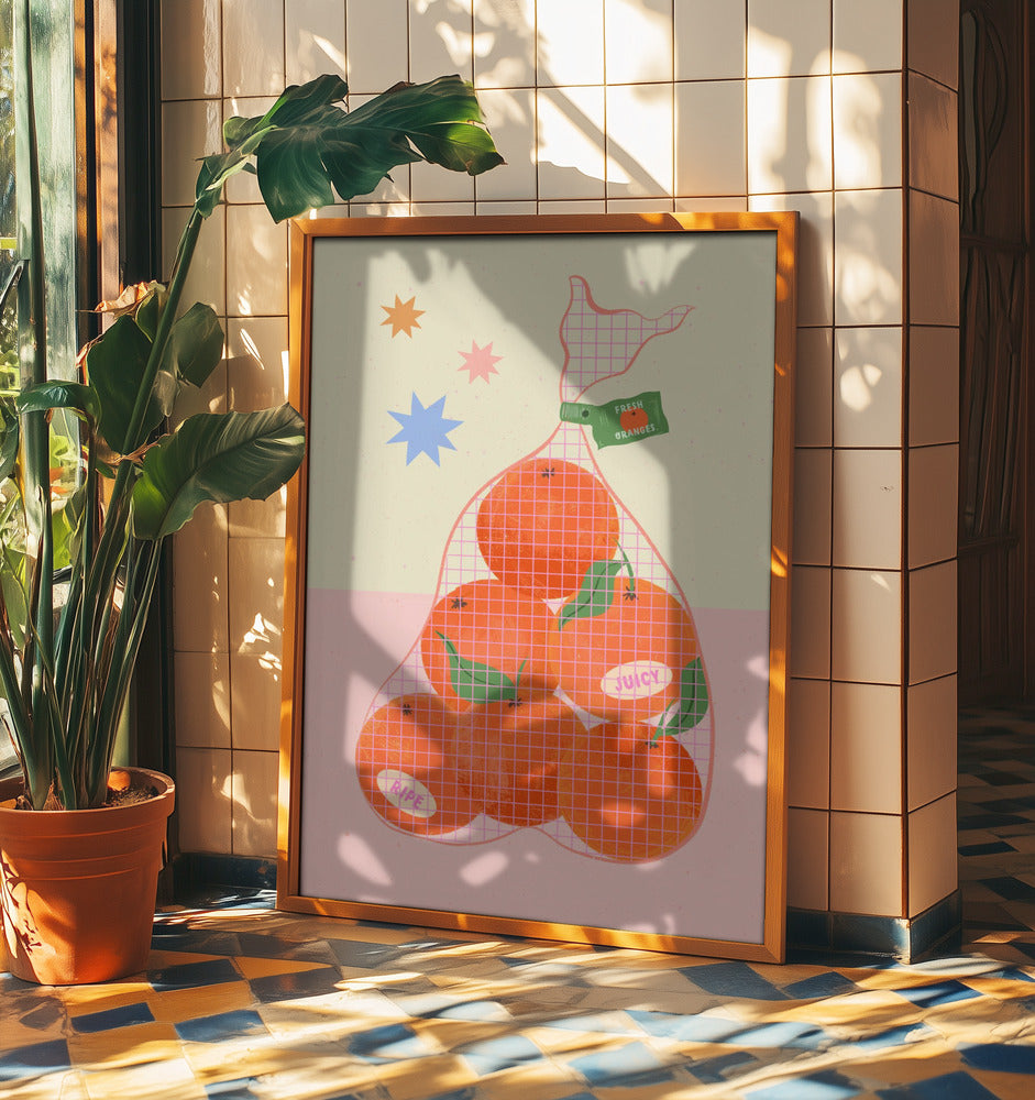Frische und reife Orangen | Poster