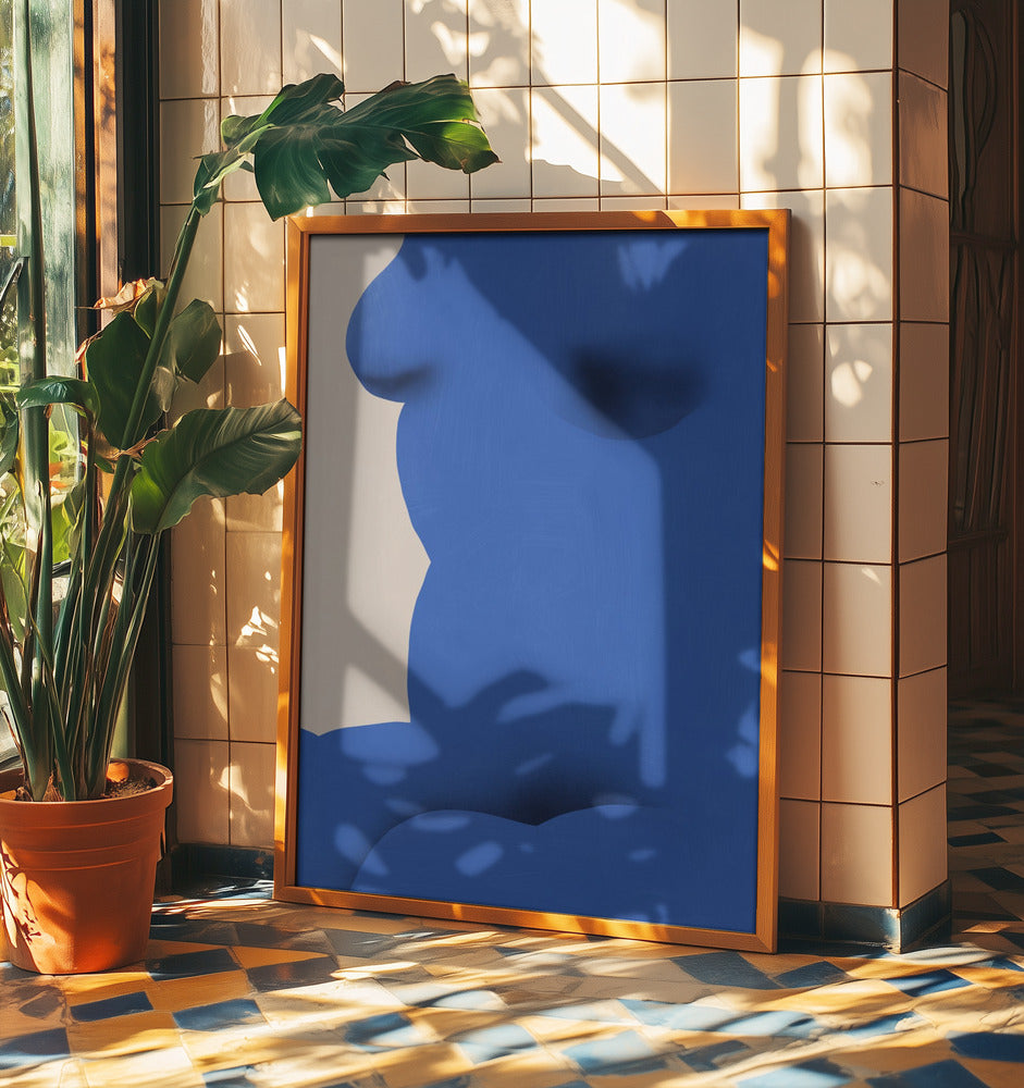 Cobalt blue nude close up | Poster