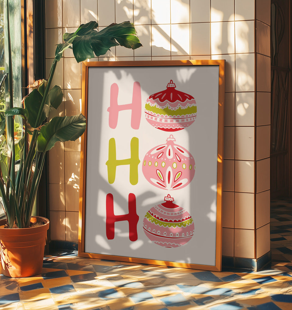 HoHoHo Glad liten julillustration | Poster