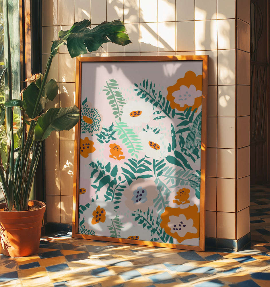 Botanical dopamine flowers | Poster