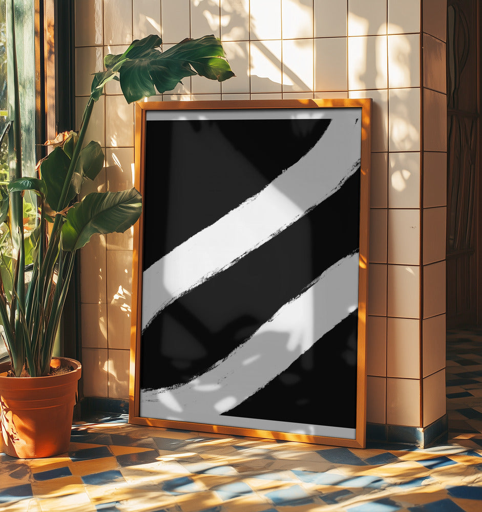 Curved Contrast Lines | Poster