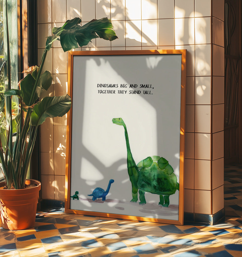 Pienet ja isot dinosaurukset | Julisteet - Taidevedokset