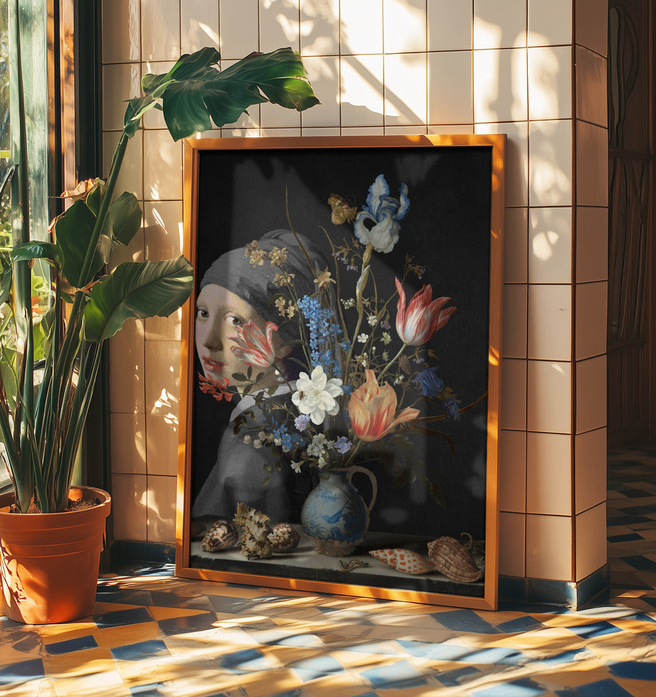 Girl With a Pearl Earring -  Behind a Wan Li Vase Edition | Poster