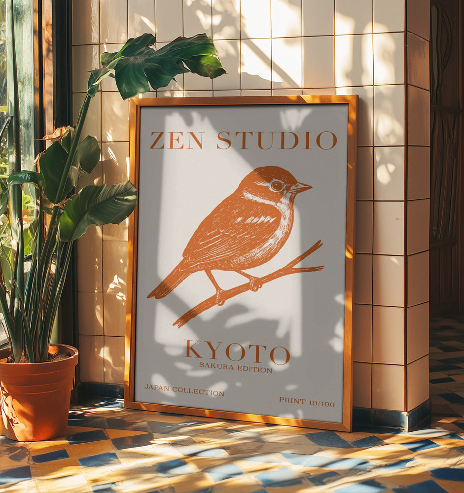 Kyoto Sparrow Scene | Poster