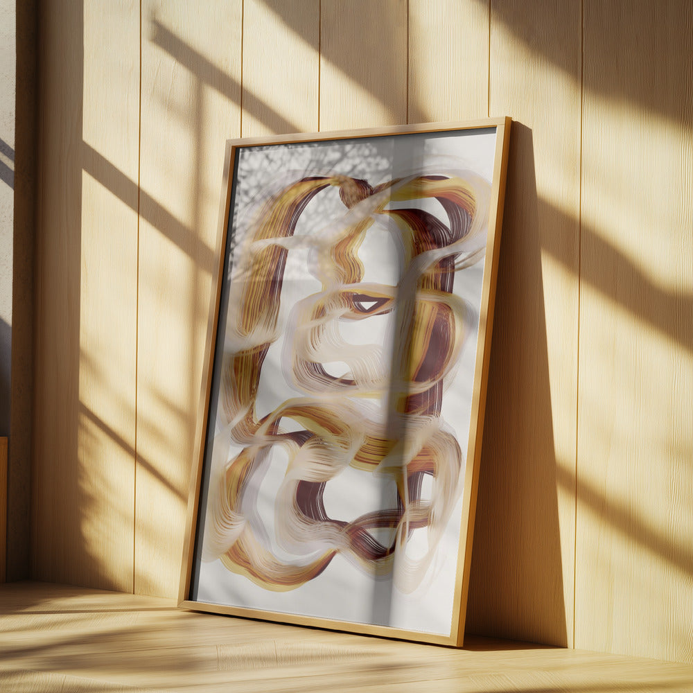 Flowing Amber Paths | Poster