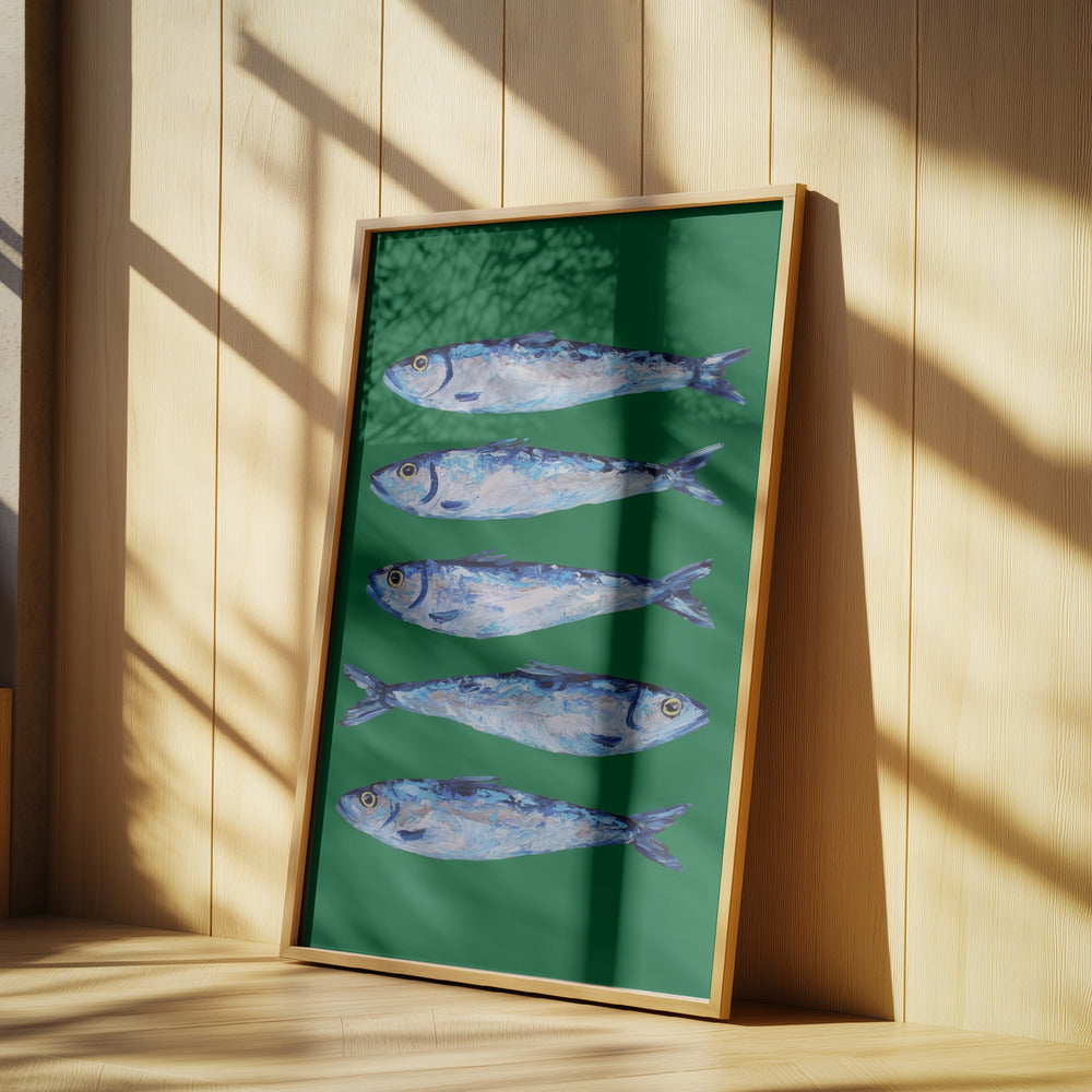 Sardines Forest Green | Poster