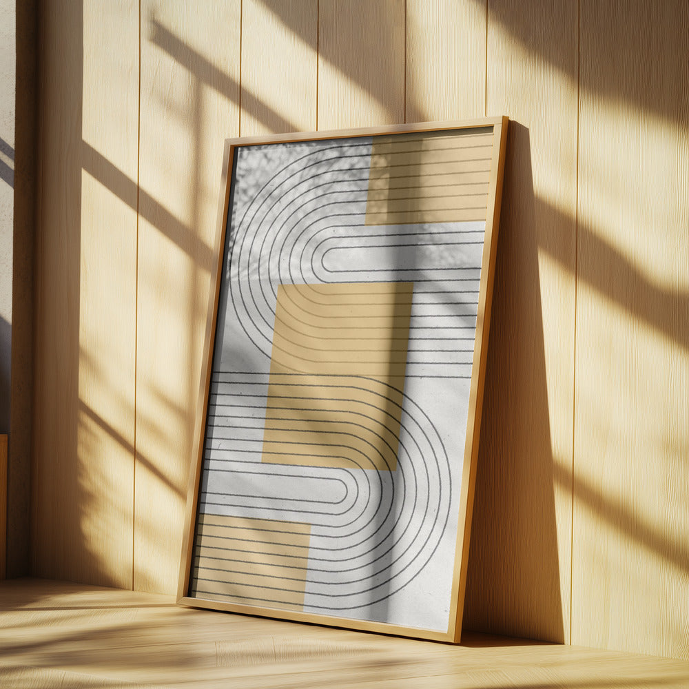 Gelbe moderne Grafik | Poster - Kunstdruck