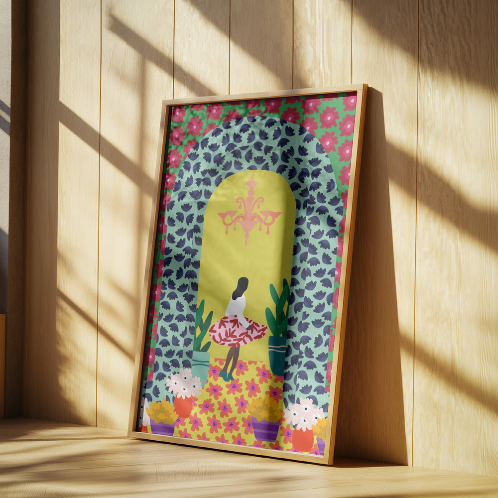 Florales Portalmädchen | Poster
