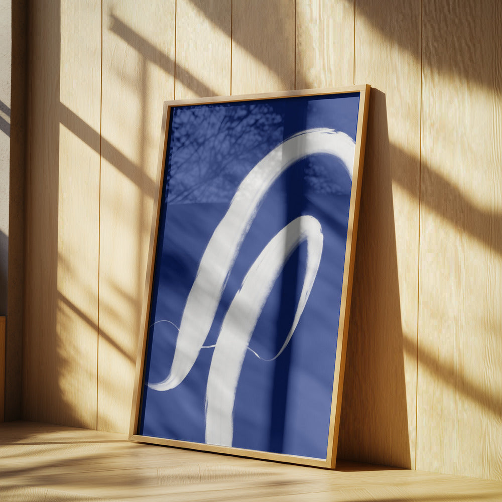 Whirling White Strokes | Poster