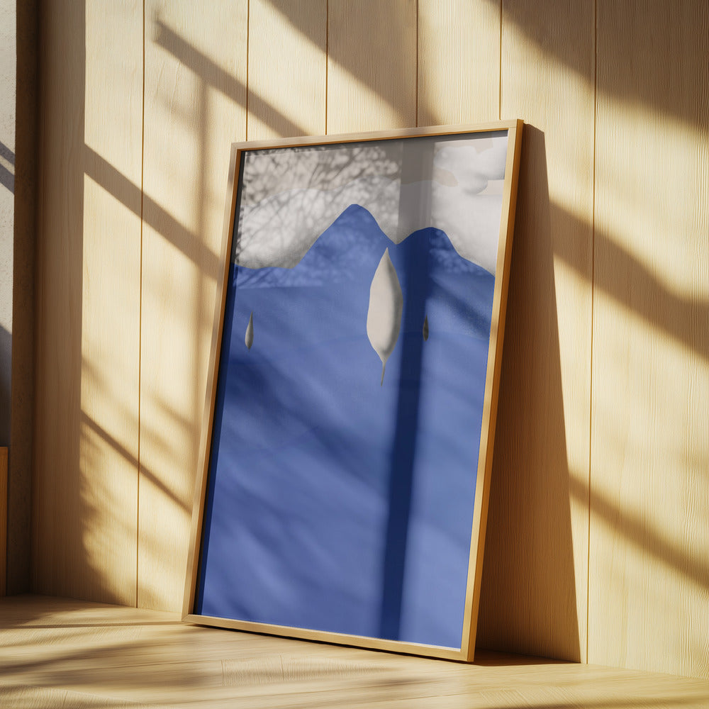 Surreal Landscapes With Blue Mountains | Poster