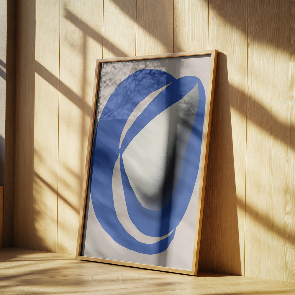Liquid cobalt blue abstraction | Poster