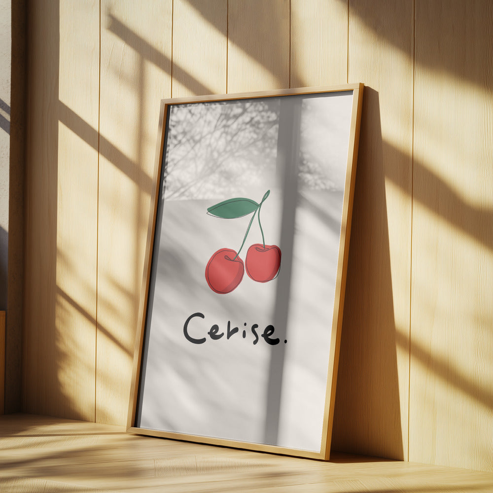 Modern fransk fruktkollektion "Körsbär / Cerise" | Poster