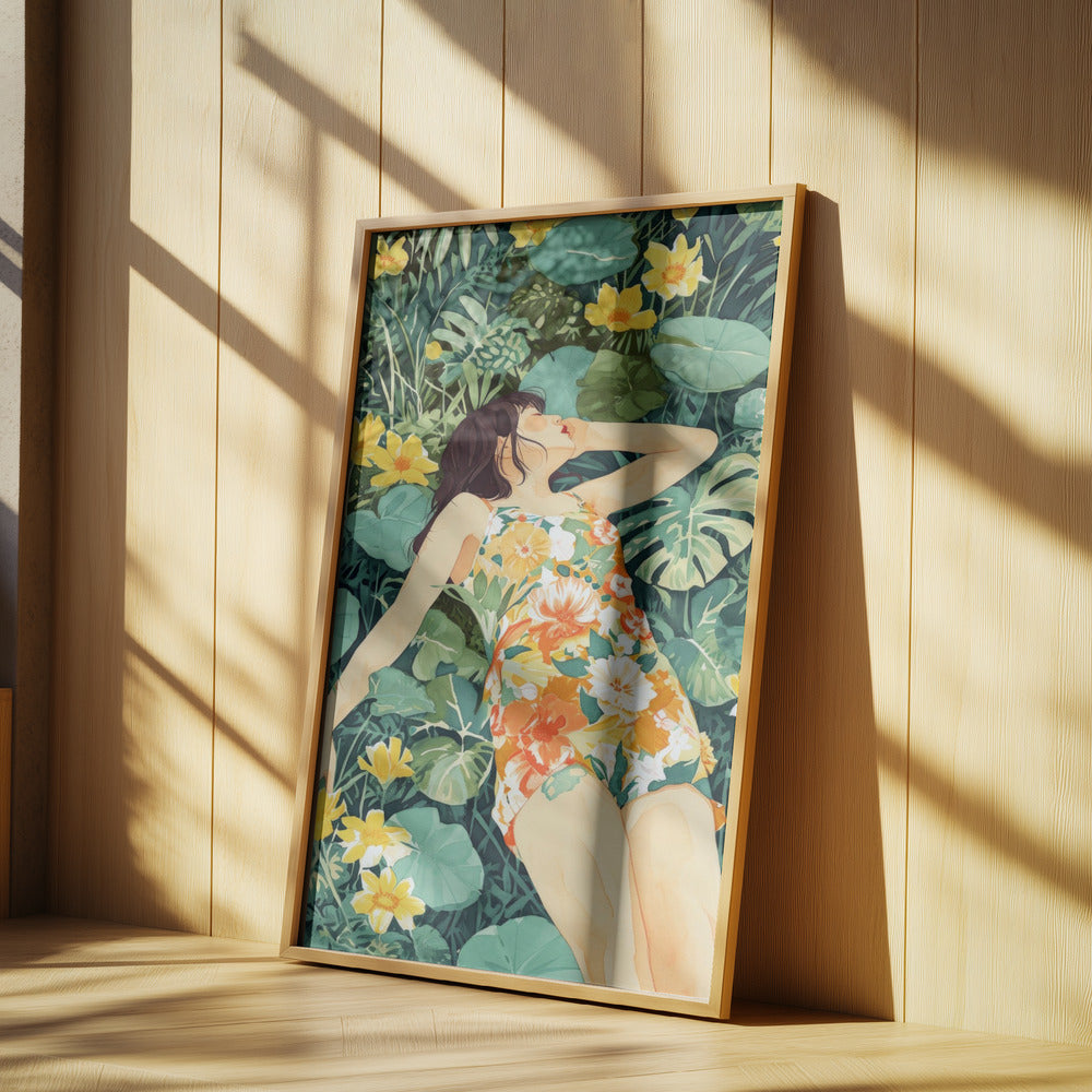 Relax Time Woman and meadow | Poster