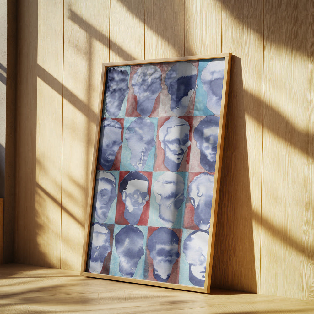 Aldo Red Blue 4x4 | Poster