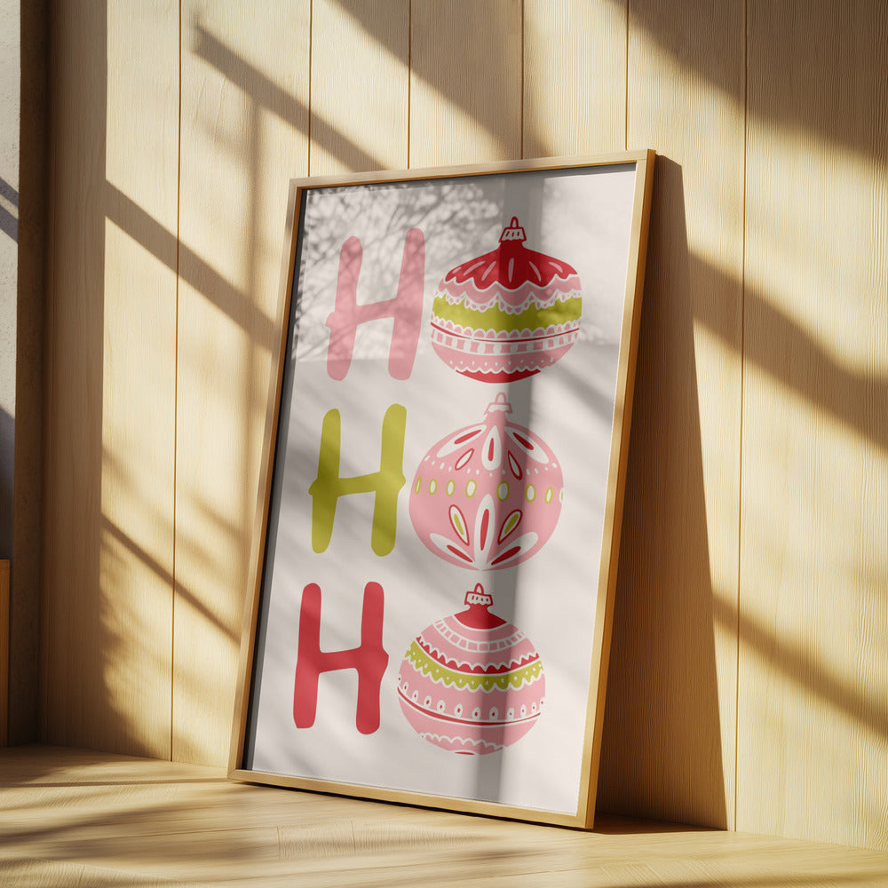 HoHoHo Glad liten julillustration | Poster