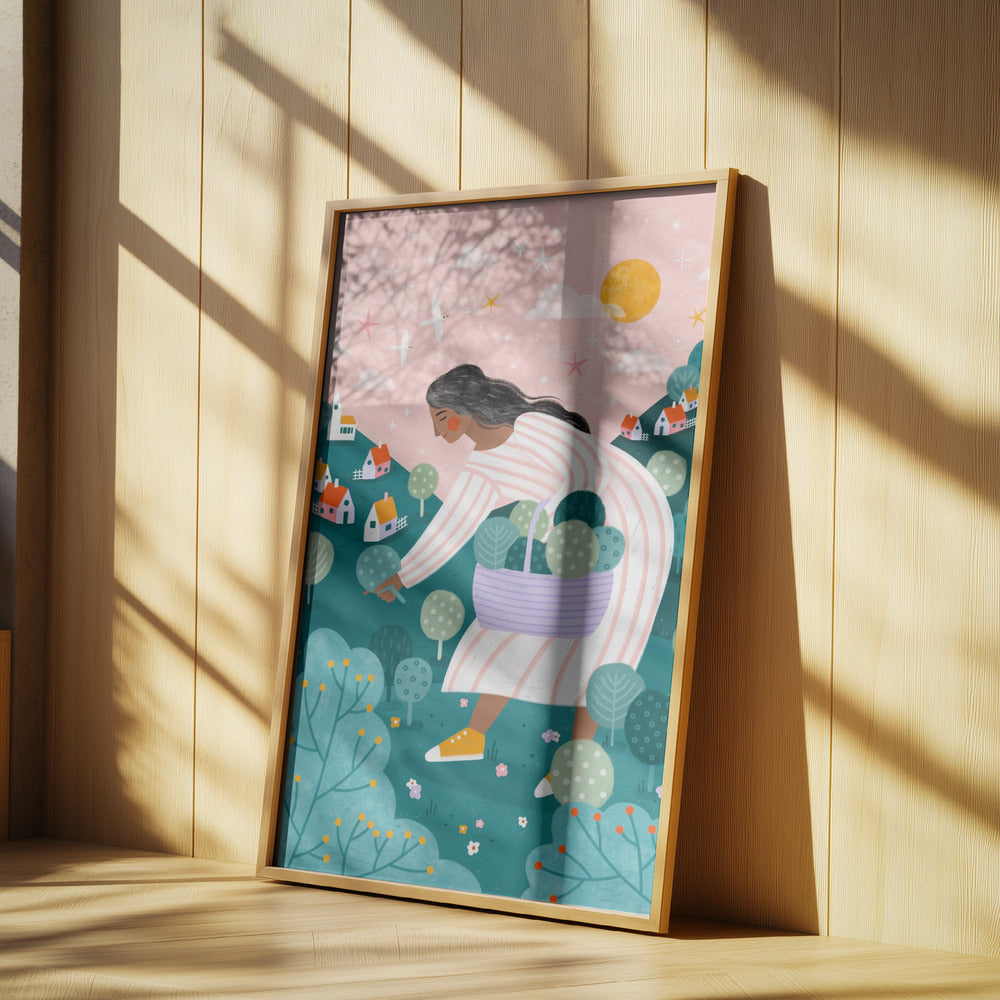 A Woman Tree Picking | Poster