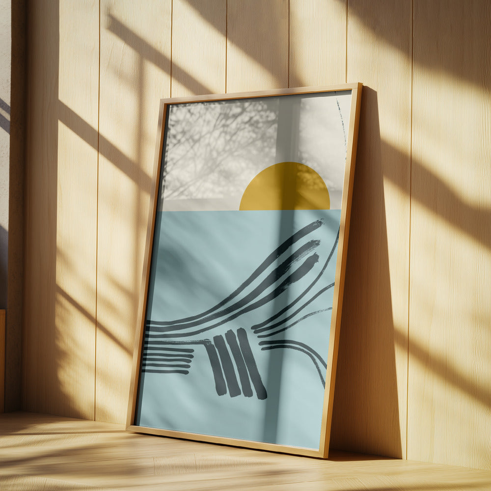 mellow anticipation Sunset by the sea | Poster
