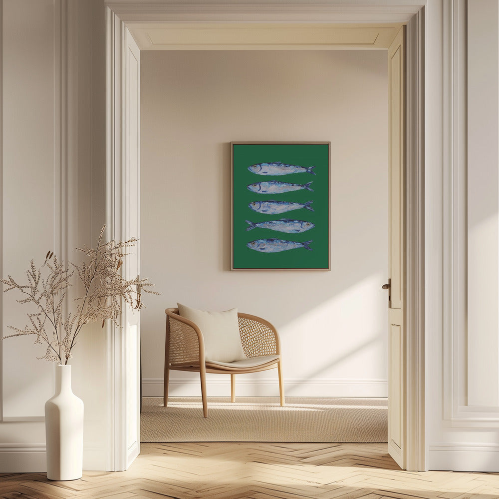 Sardines Forest Green | Poster