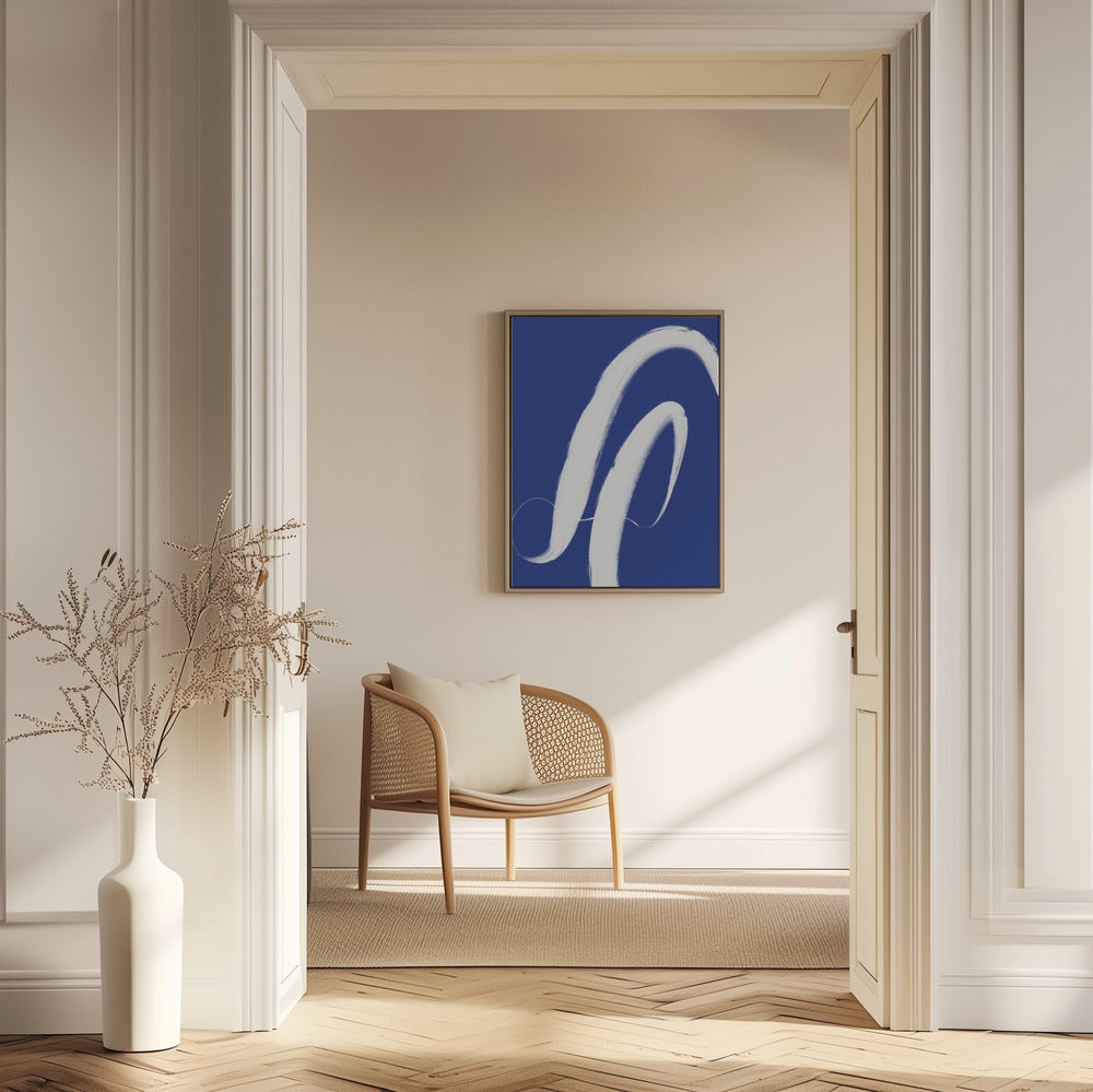 Whirling White Strokes | Poster