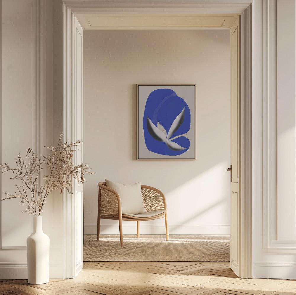 Liquid cobalt blue abstraction 02 | Poster