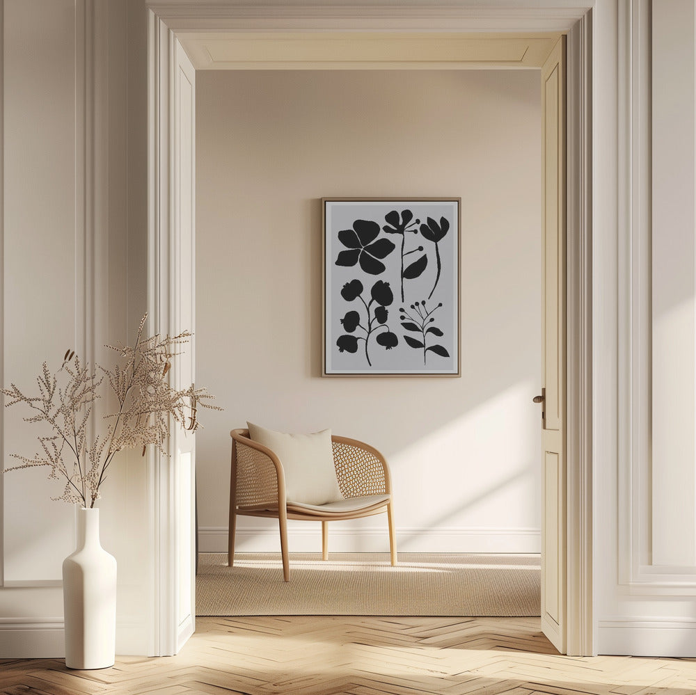 Silhouetted Blooms | Poster