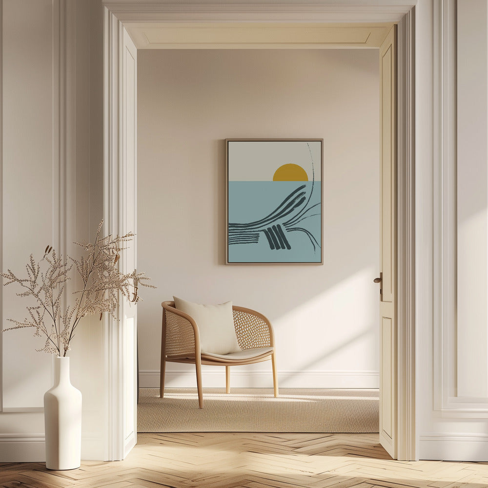 mellow anticipation Sunset by the sea | Poster