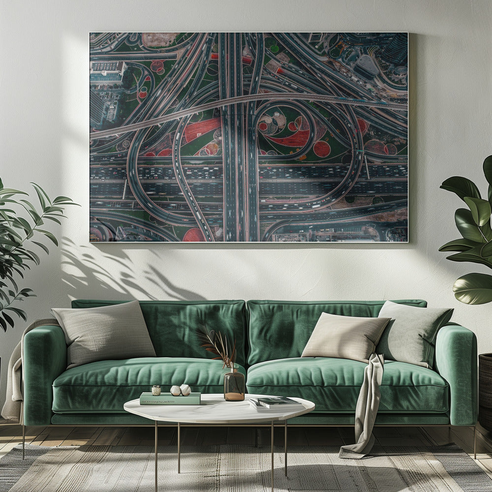 labyrinthe urbain | Tableaux sur Toile