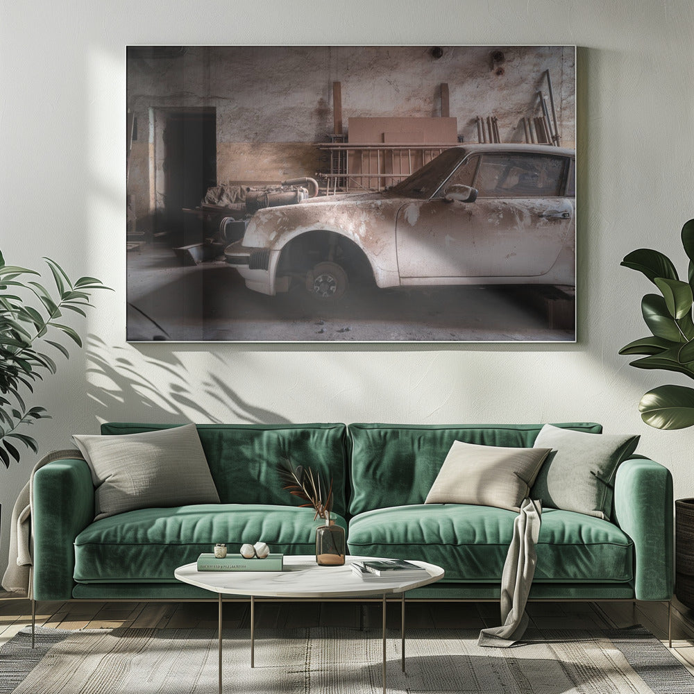 Staubiger Porsche | Leinwand-Bilder