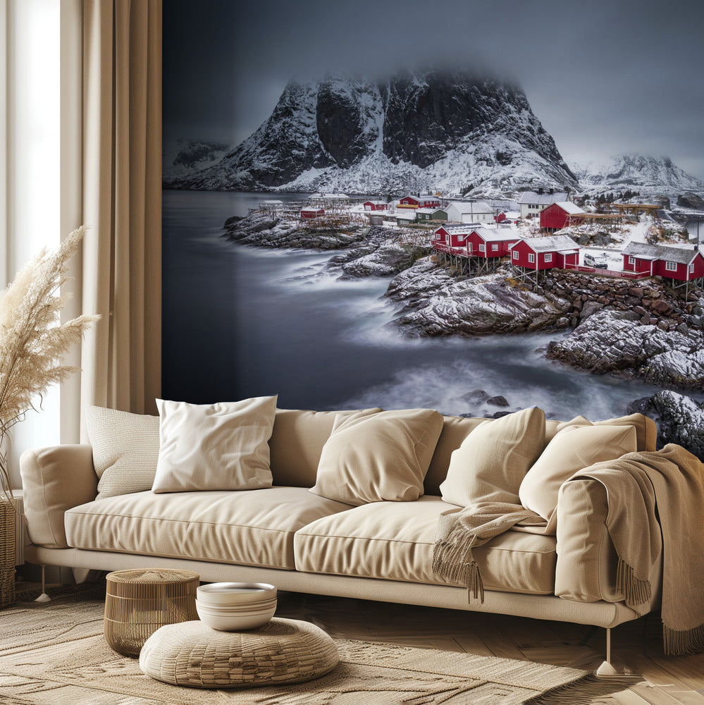 vinter Lofoten | Fototapet