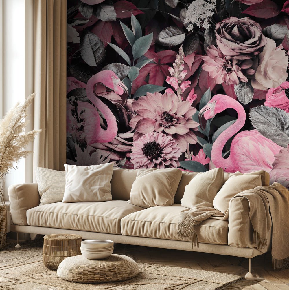 Flamingoträdgården nr 2 | Fototapet