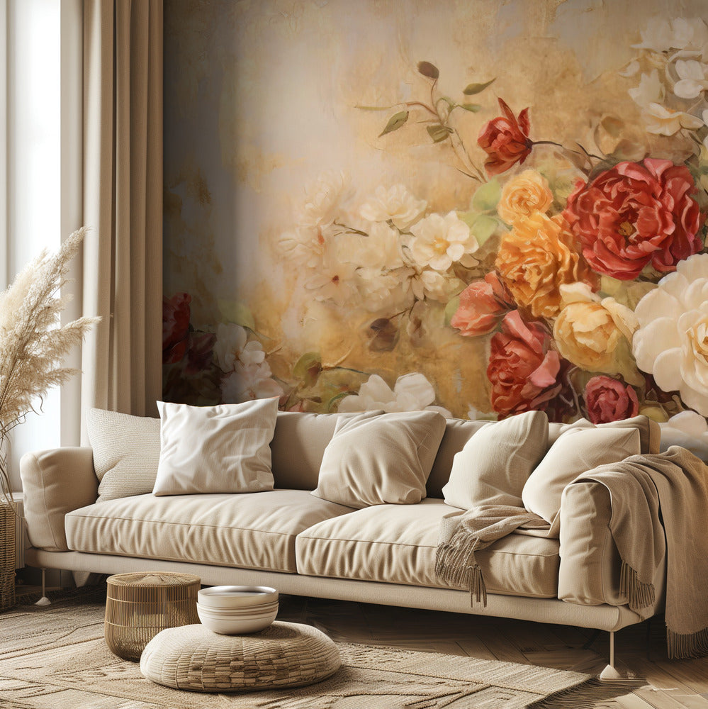 Fa Vintage Blomster 77 | Fototapeter