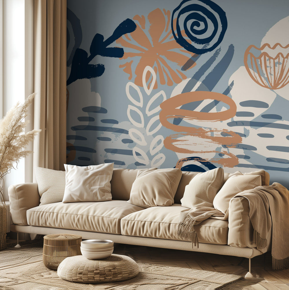 Scandia Herb_Blue | Fototapeter